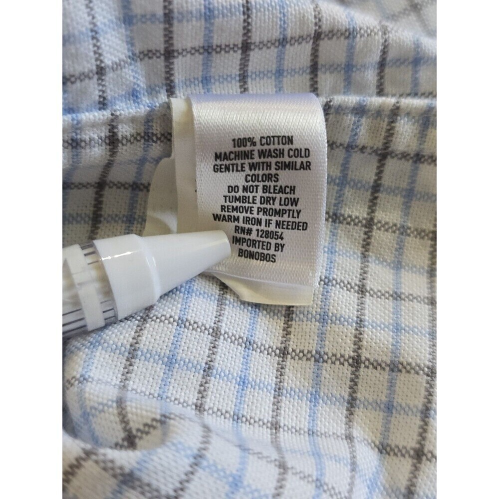 Bonobos Tailored Fit Shirt Mens Size Large Long Heavyweight Cotton Plaid Print - Picture 11 of 12